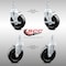 Service Caster 5 Inch SS Hard Rubber Wheel Swivel 10mm Threaded Stem Caster Brakes, 2PK SCC-SSTS20S514-HRS-M1015-2-TLB-2 - alternate 1